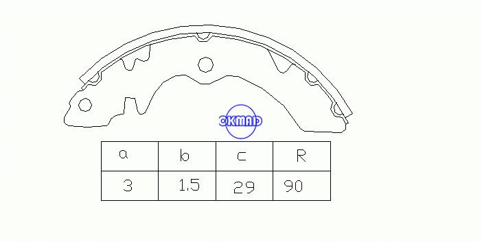 SUZUKI SJ 410 Cabrio (OS) Drum Brake shoes OEM:54710-73040 MK9902, OK-BS054